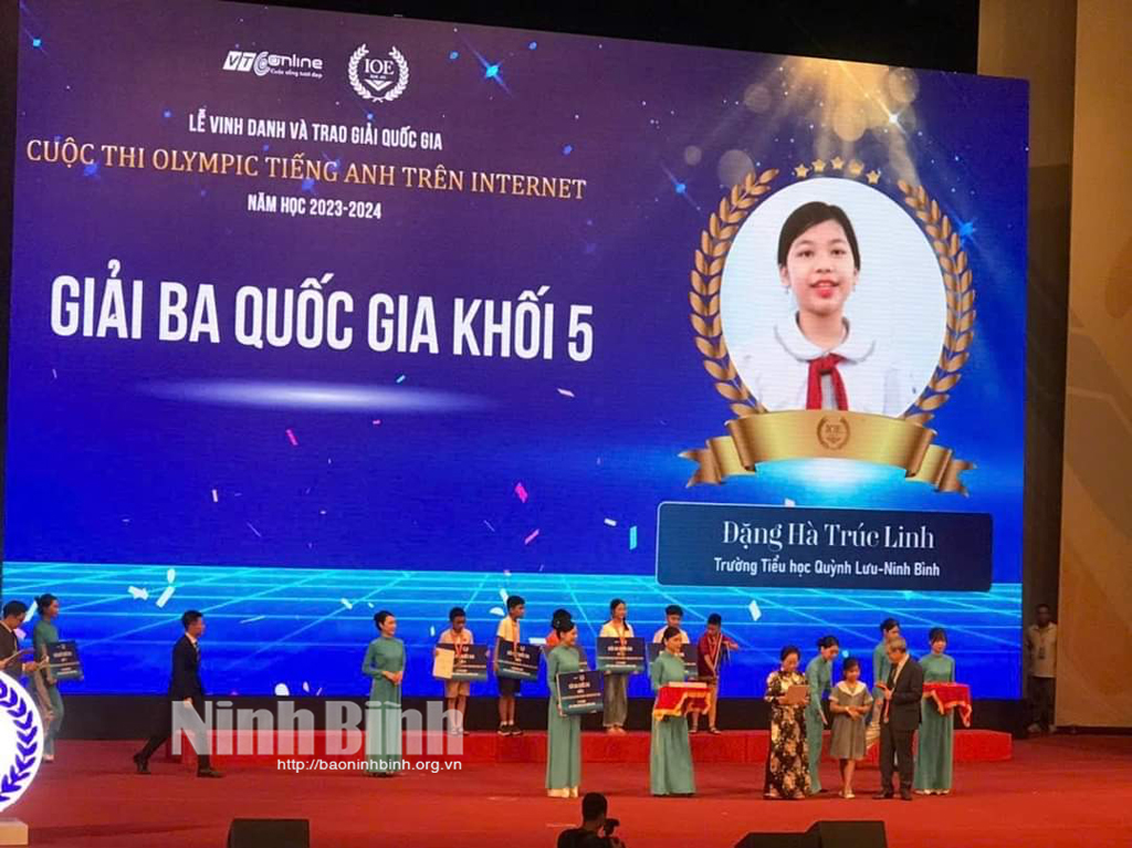 Ninh Bình đứng trong top 6 địa phương có nhiều học sinh đoạt huy chương tại IOE cấp Quốc gia