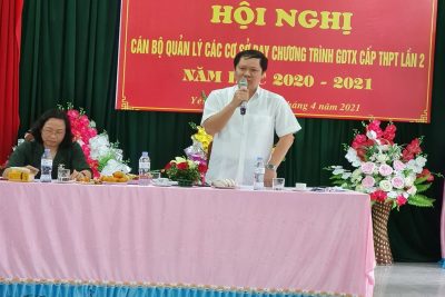 HỘI NGHỊ CÁN BỘ QUẢN LÝ CÁC CƠ SỞ DẠY CHƯƠNG TRÌNH GDTX CẤP THPT LẦN THỨ 2, NĂM HỌC 2020-2021