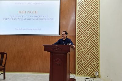 Hội nghị tập huấn cán bộ quản lý các trung tâm ngoại ngữ trên địa bàn tỉnh Ninh Bình