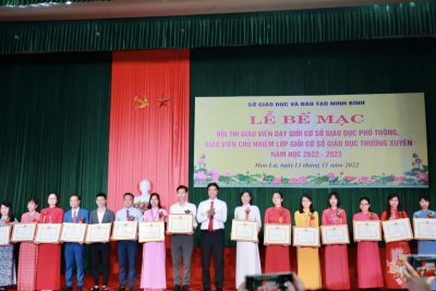 345 giáo viên được công nhận giáo viên dạy giỏi, giáo viên chủ nhiệm lớp giỏi tại Hội thi giáo viên dạy giỏi cơ sở giáo dục phổ thông, giáo viên chủ nhiệm lớp giỏi cơ sở giáo dục thường xuyên tỉnh Ninh Bình năm học 2022-2023