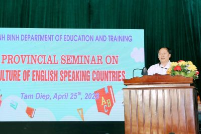 Trường THCS Quang Trung – Thành phố Tam Điệp tổ chức thành công chuyên đề ngoại khóa Tiếng Anh cấp tỉnh: “Culture of English Speaking Countries”