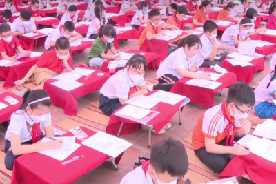 Học sinh tiểu học huyện Nho Quan với ngày Hội Chung kết toàn quốc Trạng Nguyên nhỏ tuổi lần thứ 21 – Viết chữ đẹp Nét chữ, nết người năm học 2022 – 2023