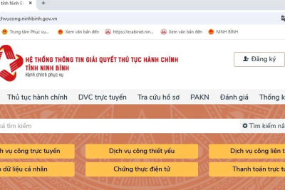 Công bố Danh mục thủ tục hành chính mới ban hành, được sửa đổi, bổ sung lĩnh vực thi, tuyển sinh thuộc thẩm quyền giải quyết của Sở Giáo dục và Đào tạo tỉnh Ninh Bình