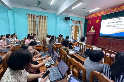 GIÁO VIÊN TRƯỜNG THPT LÝ NHÂN TÔNG THAM GIA TẬP HUẤN ỨNG DỤNG CÔNG NGHỆ VÀ TRÍ TUỆ NHÂN TẠO AI TRONG DẠY HỌC, KIỂM TRA ĐÁNH GIÁ