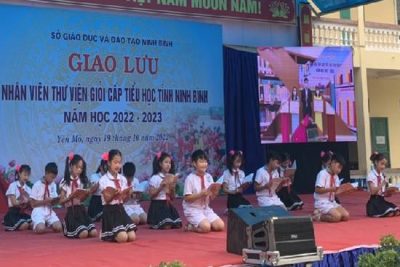 Tổ chức thành công Giao lưu nhân viên thư viện giỏi tiểu học cấp tỉnh