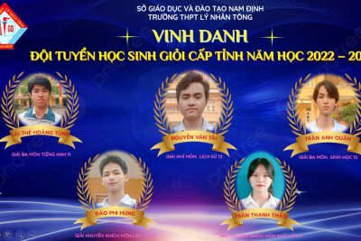 NHỮNG GƯƠNG MẶT HỌC SINH TIÊU BIỂU TRƯỜNG THPT LÝ NHÂN TÔNG – NĂM HỌC 2022-2023
